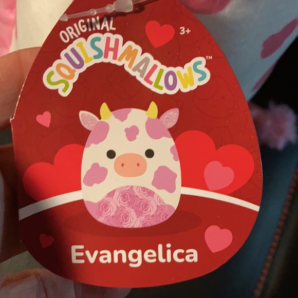 Valentine Cow Squishmallow Evangelica NWT - Picture 4 of 5